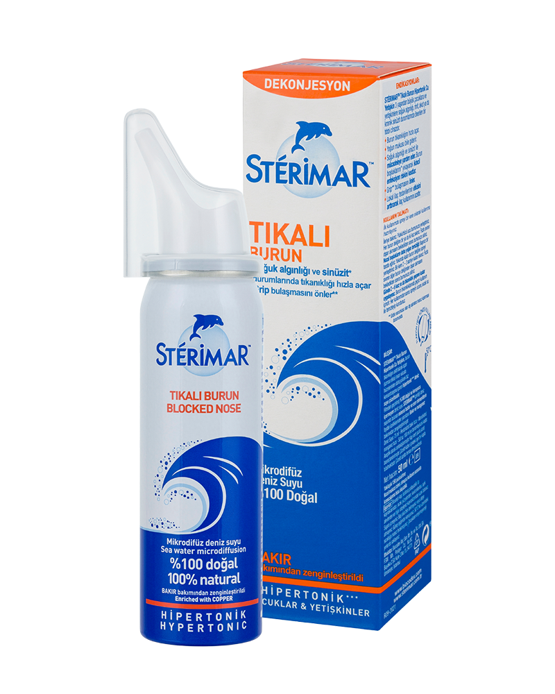 Sterimar Tıkalı Burun Spreyi 50ml / 100ml deniz suyu
